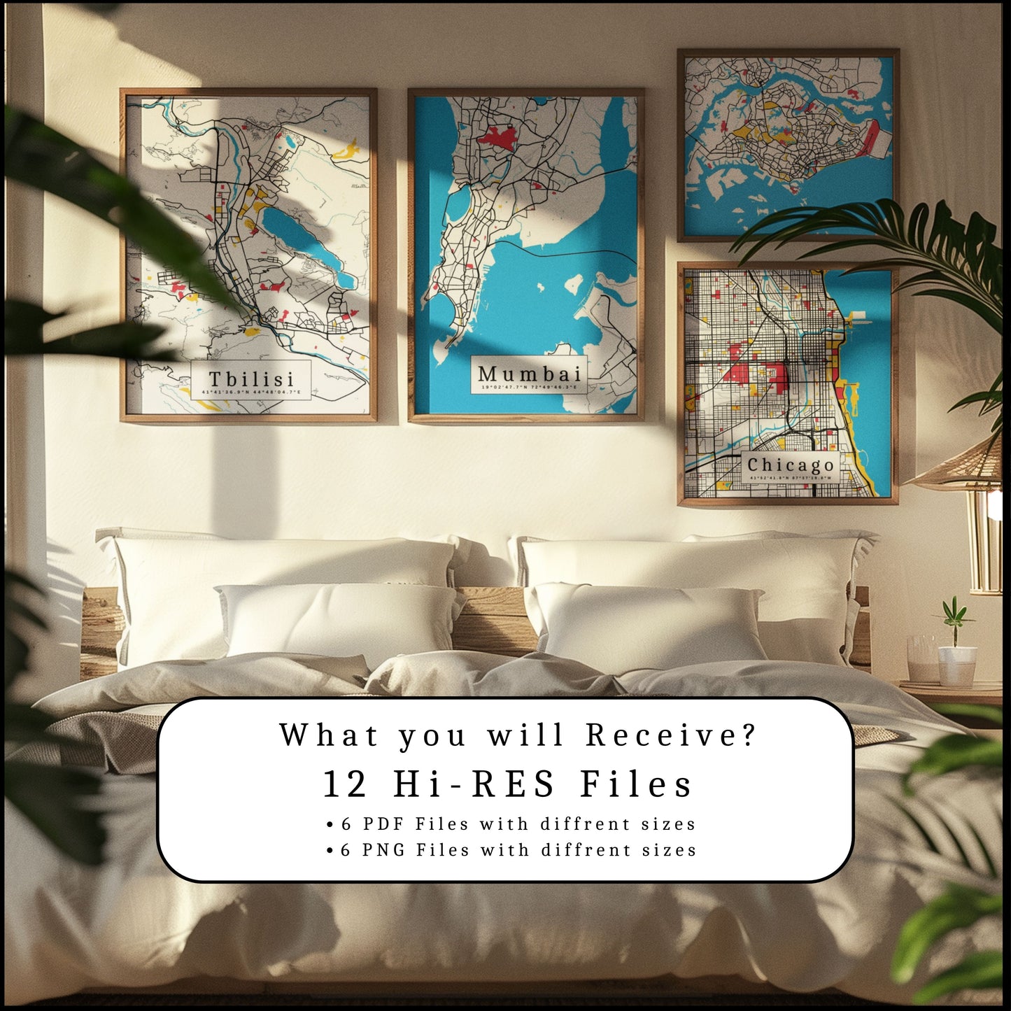 Customize Map Prints: Personalized Décor & Unique Gifts - Digital Downloads l Choose Your City l Travel Posters Prints l Custom Wall Art l Best Gift