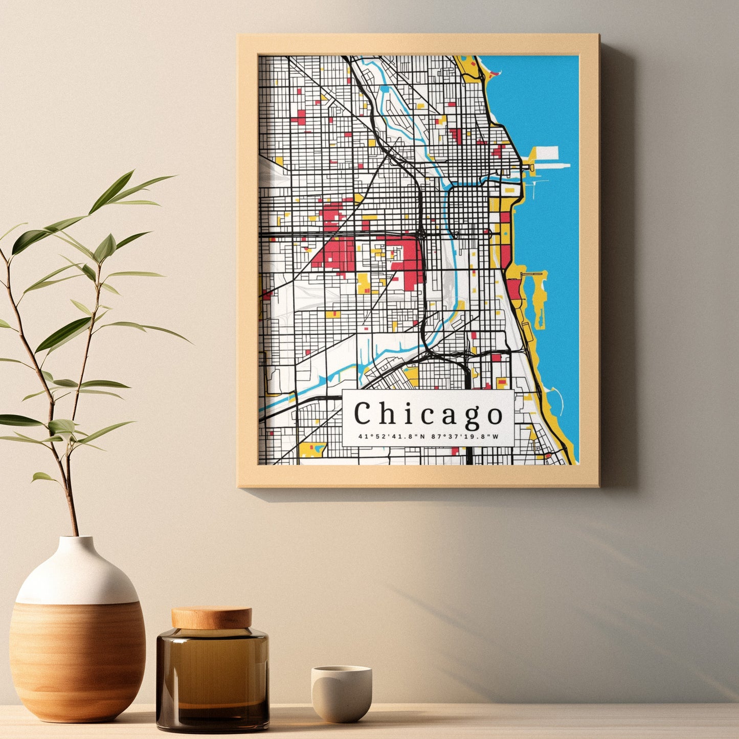 Chicago Map Prints: Personalized Décor & Unique Gifts - Digital Downloads l Choose Your City l Travel Posters Prints l Custom Wall Art l Best Gift