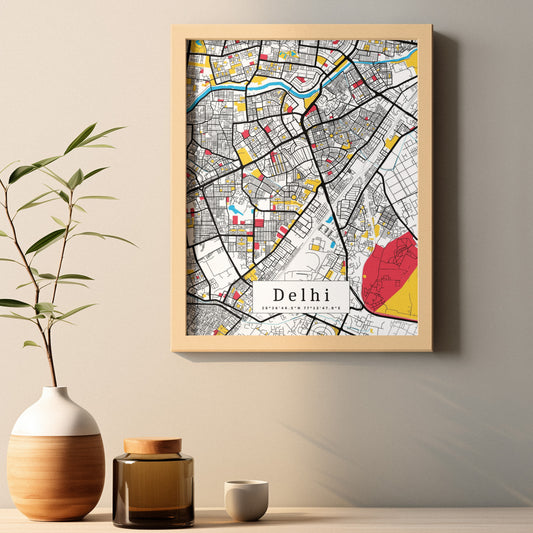 Delhi Map Prints: Personalized Décor & Unique Gifts - Digital Downloads l Choose Your City l Travel Posters Prints l Custom Wall Art l Best Gift