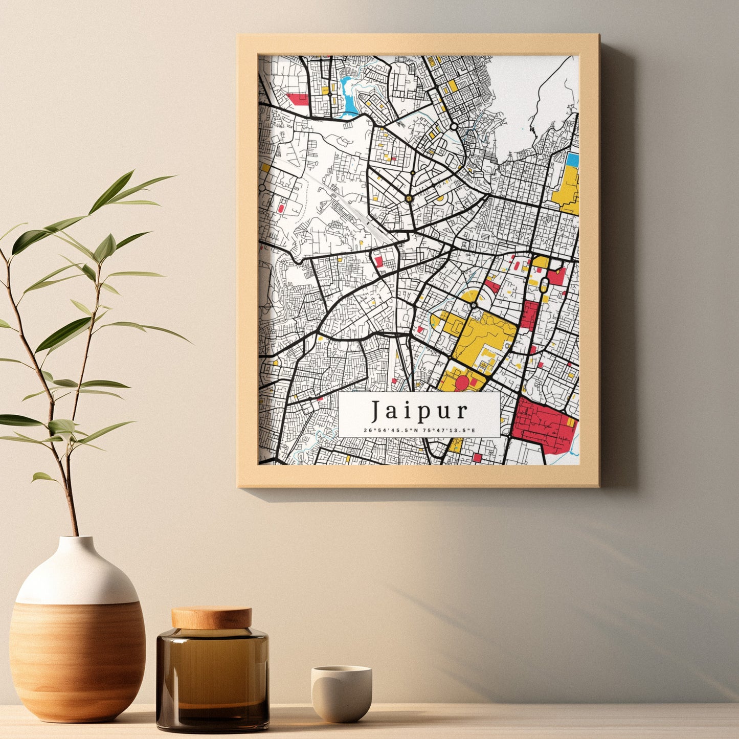 Jaipur Map Prints: Personalized Décor & Unique Gifts - Digital Downloads l Choose Your City l Travel Posters Prints l Custom Wall Art l Best Gift