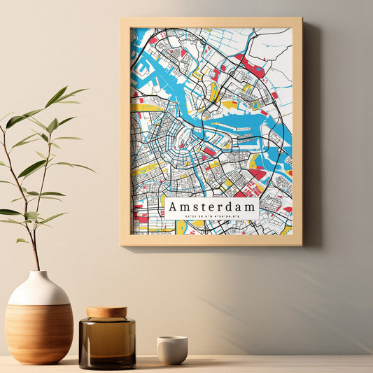 Amsterdam Map Prints: Personalized Décor & Unique Gifts - Digital Downloads l Choose Your City l Travel Posters Prints l Custom Wall Art l Best Gift