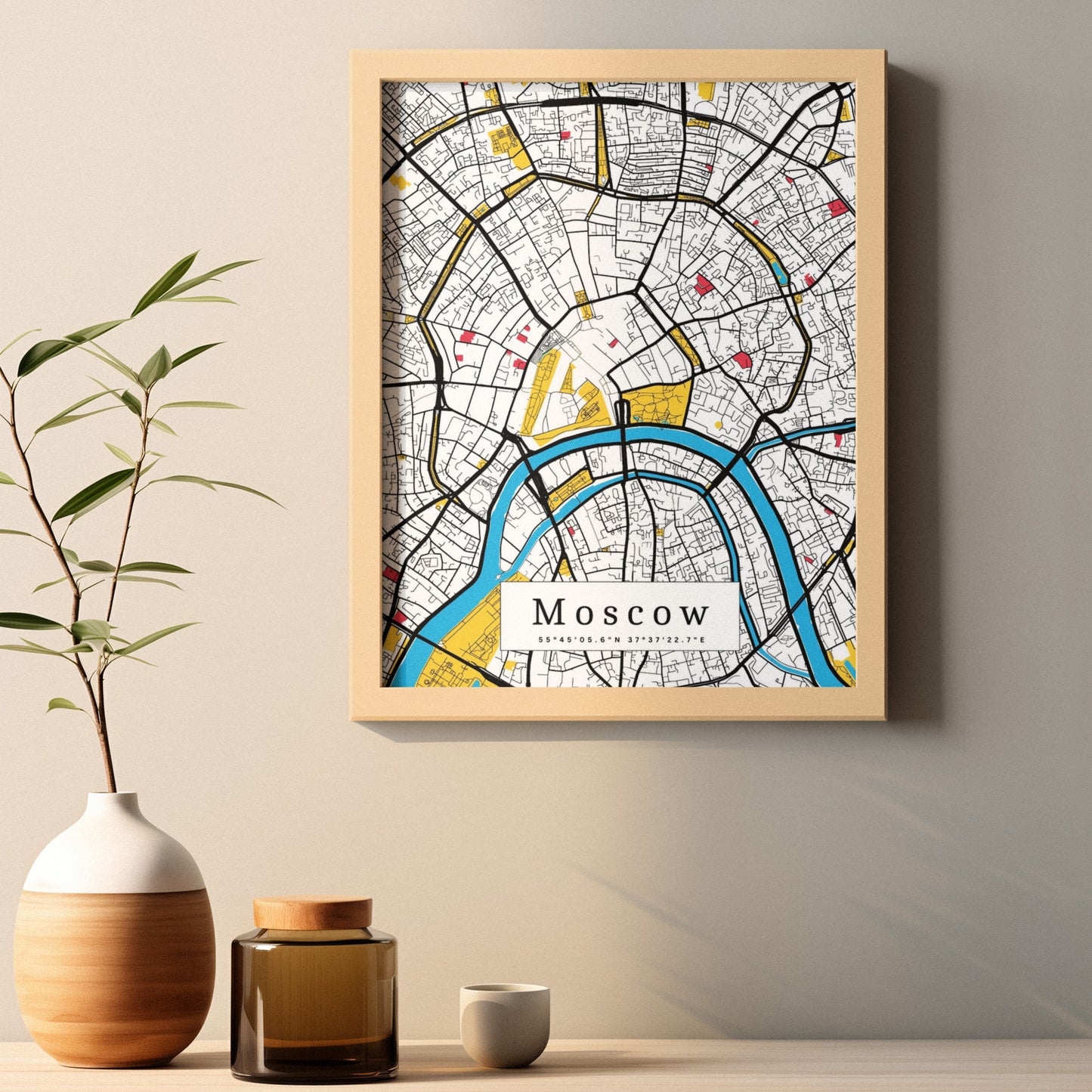 Moscow Map Prints: Personalized Décor & Unique Gifts - Digital Downloads l Choose Your City l Travel Posters Prints l Custom Wall Art l Best Gift