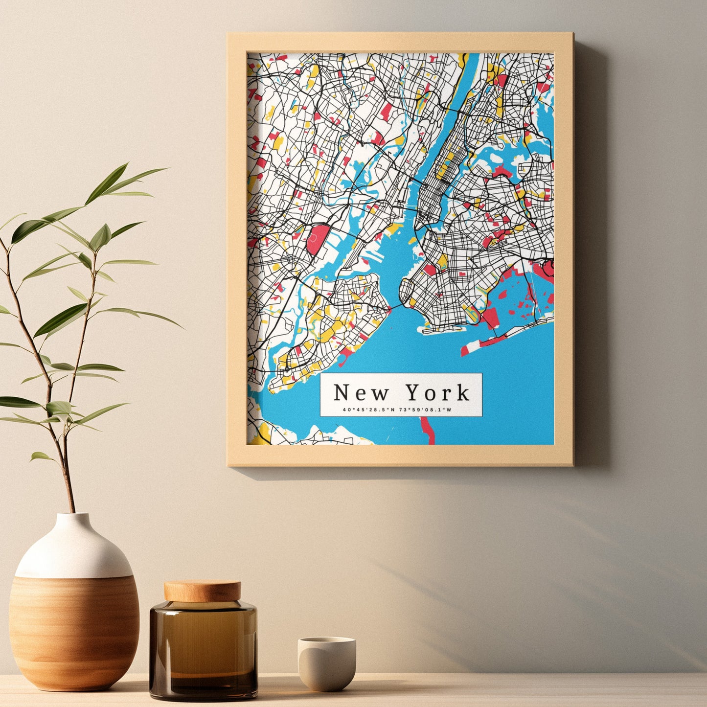 New York Map Prints: Personalized Décor & Unique Gifts - Digital Downloads l Choose Your City l Travel Posters Prints l Custom Wall Art l Best Gift