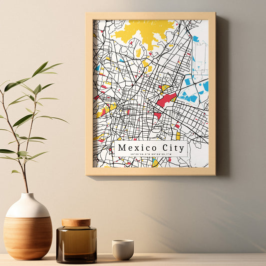 Mexico City Map Prints: Personalized Décor & Unique Gifts - Digital Downloads l Choose Your City l Travel Posters Prints l Custom Wall Art l Best Gift