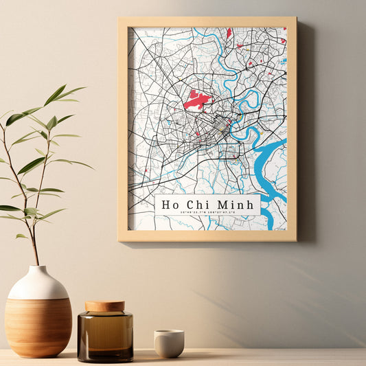 Ho Chi Minh Map Prints: Personalized Décor & Unique Gifts - Digital Downloads l Choose Your City l Travel Posters Prints l Custom Wall Art l Best Gift