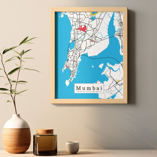 Mumbai Map Prints: Personalized Décor & Unique Gifts - Digital Downloads l Choose Your City l Travel Posters Prints l Custom Wall Art l Best Gift